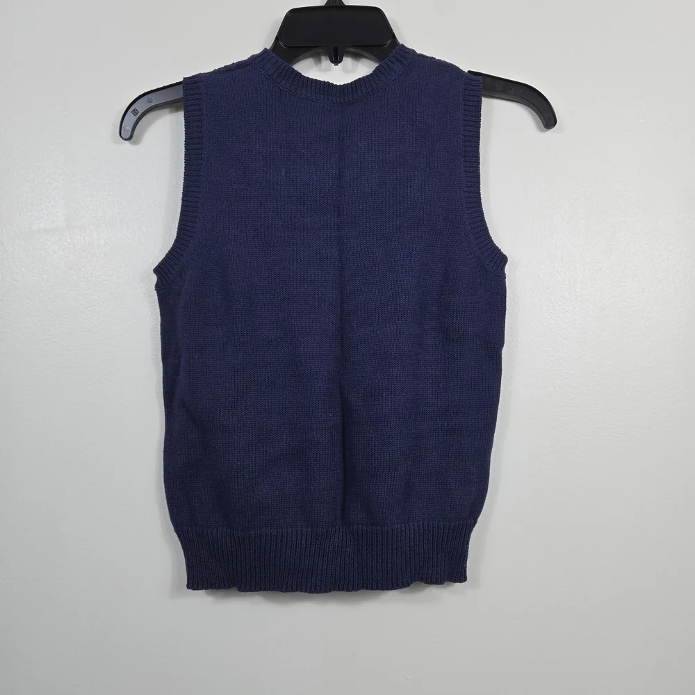 Gymboree Boys Navy‎ Classic Cable Knit Sleeveless Preppy Sweater Vest Small NEW